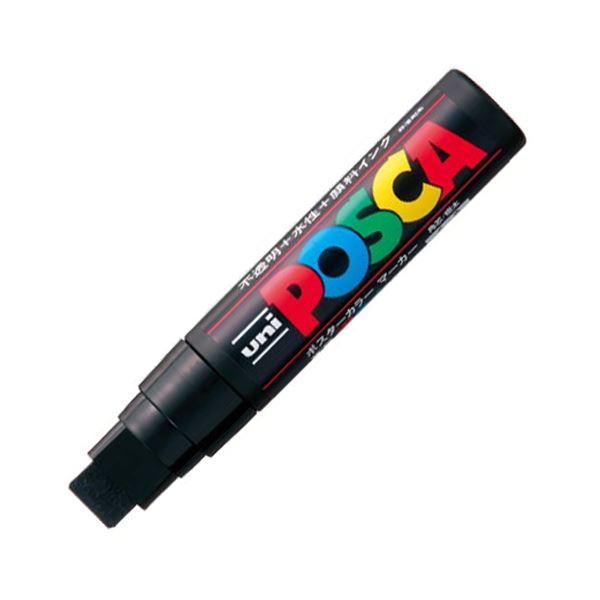 【送料無料】(まとめ) 三菱鉛筆 水性マーカー ポスカ 極太角芯 黒 PC17K.24 1本 【×30セット】
