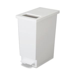 【送料無料】〔6個セット〕 ゴミ箱 ダストボックス 約幅26.5cm 45L ホワイト ユニード プッシュ＆ペダル 45S リビング オフィス 店舗