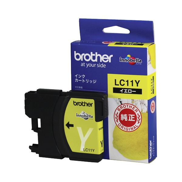 【送料無料】(まとめ) ブラザー BROTHER インクカートリッジ イエロー LC11Y 1個 【×10セット】