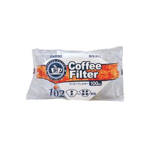 【送料無料】（まとめ）日本デキシー コーヒーフィルター102漂白 2~4杯用 KOTB02CN 1パック(100枚)【×30セット】