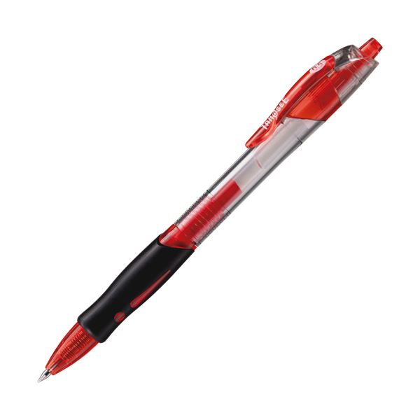 【送料無料】（まとめ）TANOSEE ノック式ゲルインクボールペン スリム 0.5mm 赤 1本 【&times;100セット】｜イーグルアイ店