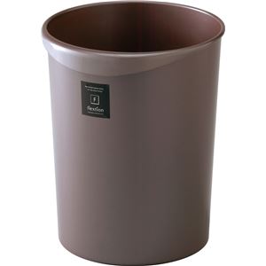 【送料無料】〔24個セット〕 ゴミ箱 ダストボックス 約幅290mm 18L 丸形 パールショコラ 取っ手付き くずかご フレクション リビング