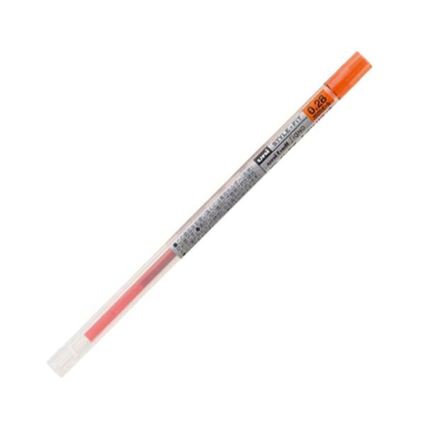 【送料無料】(まとめ) 三菱鉛筆 ゲルインクボールペンスタイルフィット 替芯 0.28mm マンダリンオレンジ UMR10928.38 1セット（10本） 【×10セット】