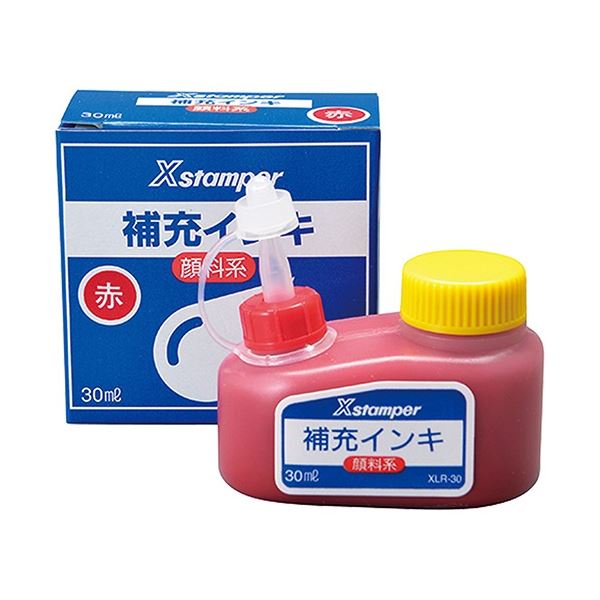 【貨物輸送無料】(まとめ) シヤチハタ Xスタンパー 付け足しインク 絵の具系一統用 30ml 赤 XLR-30 1個 【×20仕掛ける】