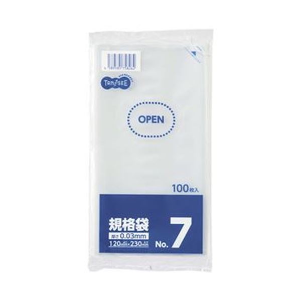 【送料無料】（まとめ）TANOSEE 規格袋 7号0.03×120×230mm 1パック（100枚）【×100セット】