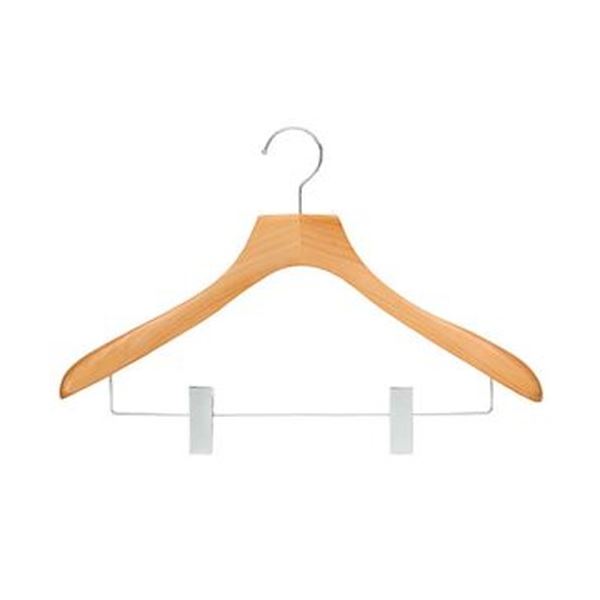 【送料無料】（まとめ）ニーズ 木製ハンガーS・STYLEMサイズ クリップタイプ H-6431 1本【×10セット】