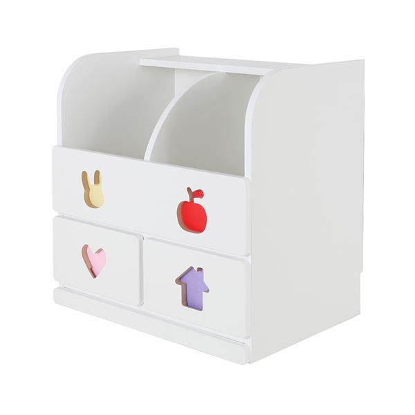 【送料無料】子供用 収納棚/玩具収納 【女の子用】 幅59.0cm 日本製 引き出し付き 耐久性 『おかたづけしたくなるおもちゃ箱』 【完成品】【代引不可】|イーグルアイ店