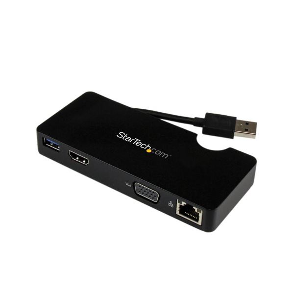 【送料無料】StarTech.com USB3.0接続ノートパソコン・ミニドッキングステーション USB3SMDOCKHV 1台