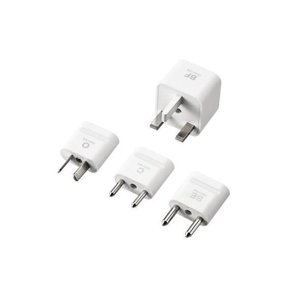 【送料無料】(まとめ)エレコム 海外用変換プラグ/4種セット T-HPSETWH【×2セット】