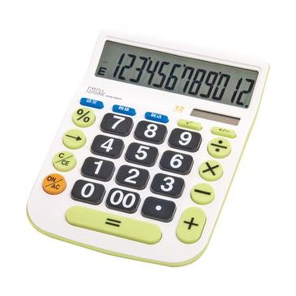 【送料無料】（まとめ）ナカバヤシ 電卓デスクトップ大型キータイプ L 12桁 ECD-8503G 1台【×10セット】