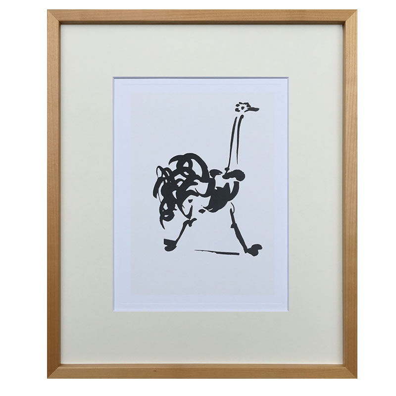 額入り ダチョウ ピカソ 壁掛け アートパネル インテリア 送料無料 壁紙 装飾フィルム 絵画 おしゃれ 絵画 ポスター 壁掛け 名画 パブロピカソ 絵画 アートパネル 額入り ポスター 名画 ダチョウ ピカソ パブロピカソ インテリア おしゃれ L Autuche アートフレーム