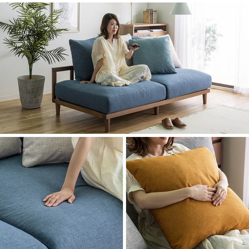 ソファー ソファ 3人掛け Sofa クッション付き 広い 大きめ あぐらがかける カバーリング仕様 北欧 ファブリック 木製 おしゃれ モダン ヒュッゲ 3pソファ Hygge Butlerchimneys Com