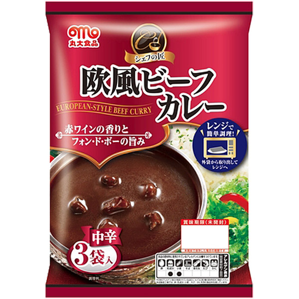 楽天市場 丸大食品 シェフの匠 欧風ビーフカレー 135g 36食 レトルトカレー まとめ買い 保存食 送料無料 エレホームヤッホー