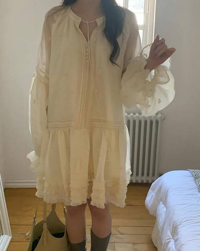 ワンピース フリル 切り替え 体型カバー 着痩せ sweet系【大きいサイズ レディース 春夏 結婚式 きれいめ タイト フォーマル 大人 上品 チュニック one-piece】