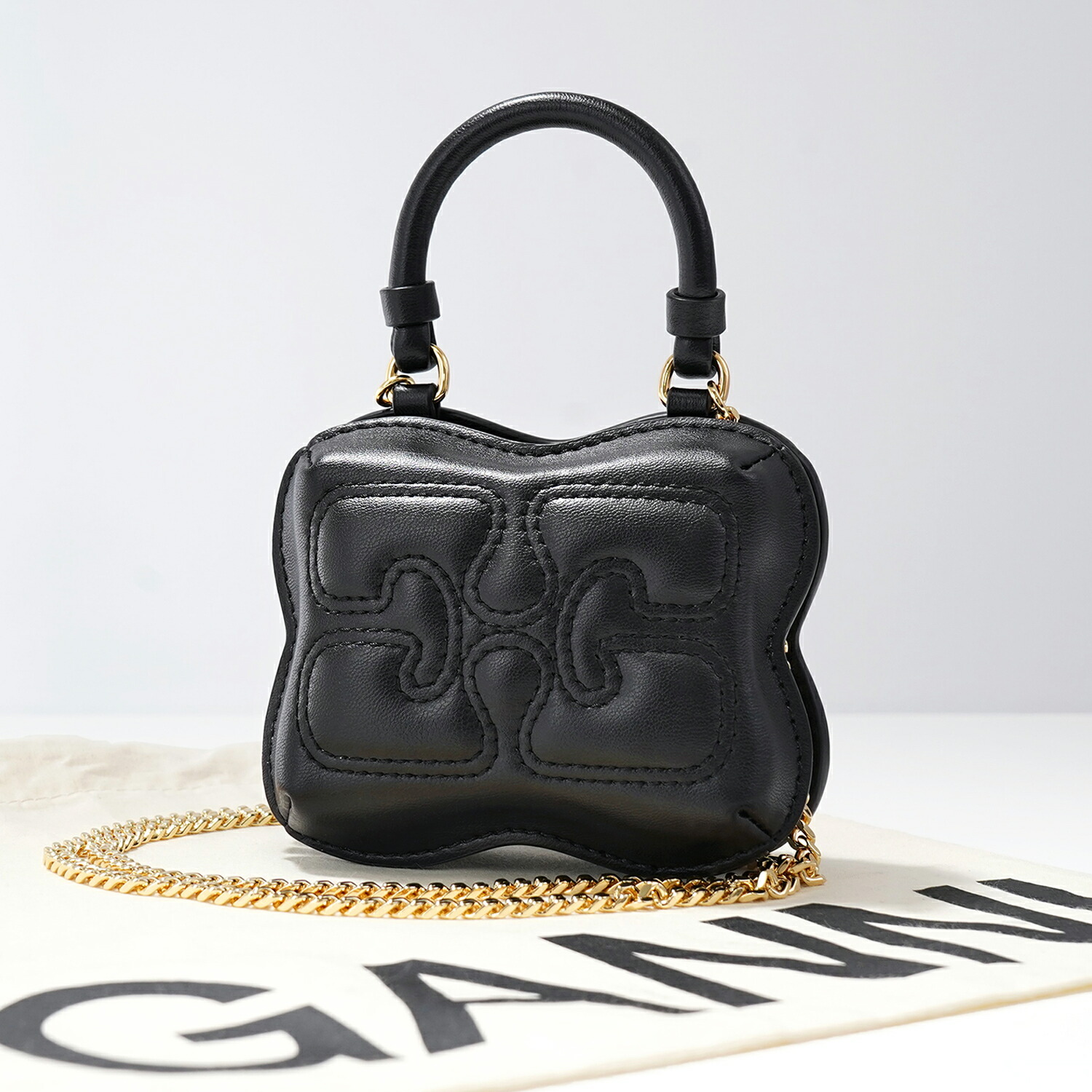 GANNI ガニー クロコ パテント ショルダー ハンド バッグ A6083 ガニー GANNI ガニー GANNI A6083 ショルダーバッグ Bou Bag