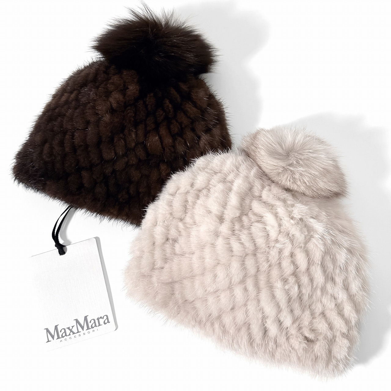 【新品未使用！】MaxMara ミンク ニット帽 ポンポン付き 楽天市場】MAX MARA マックスマーラ ニット帽 NAZIONE
