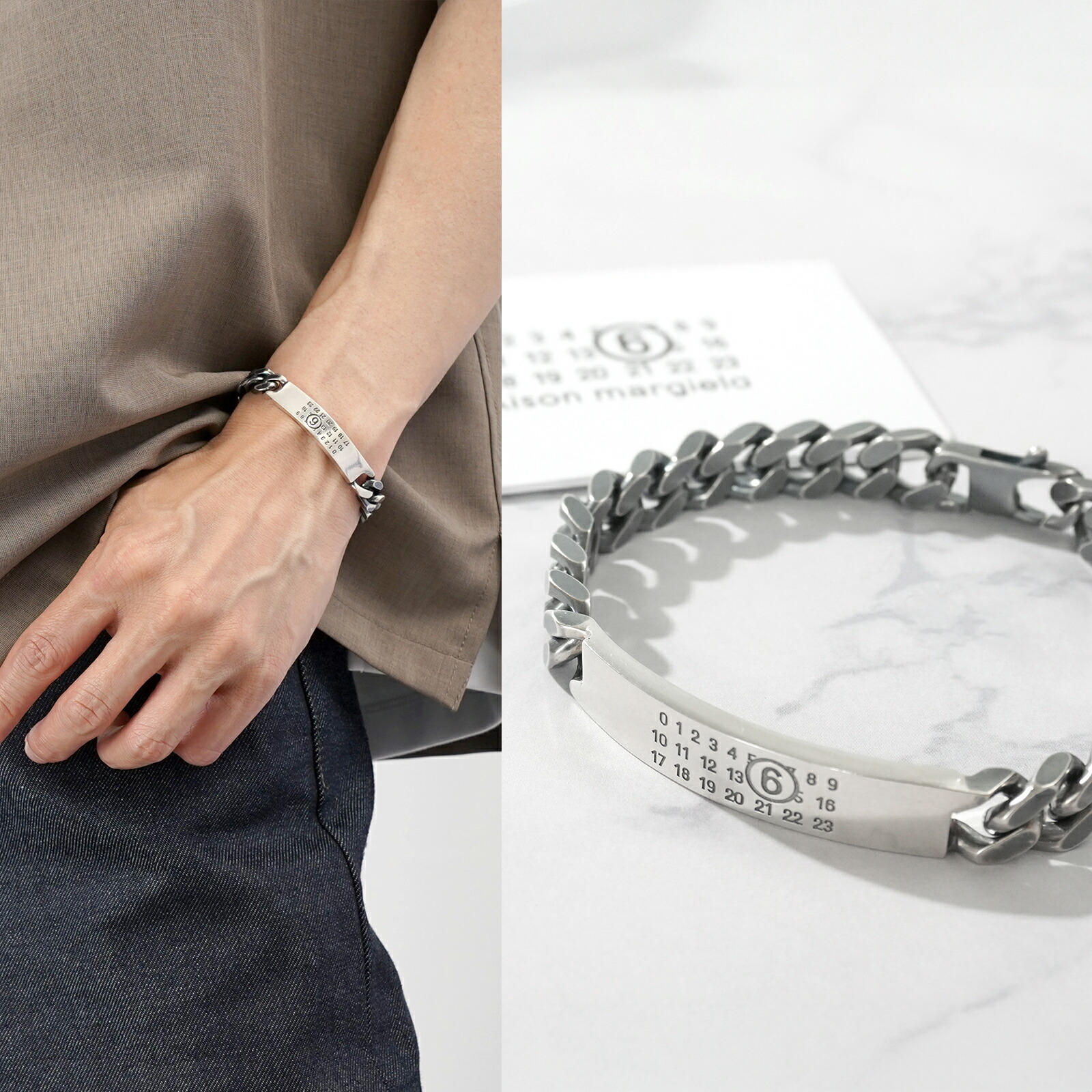 楽天市場】Maison Margiela メゾンマルジェラ シルバー ID プレート