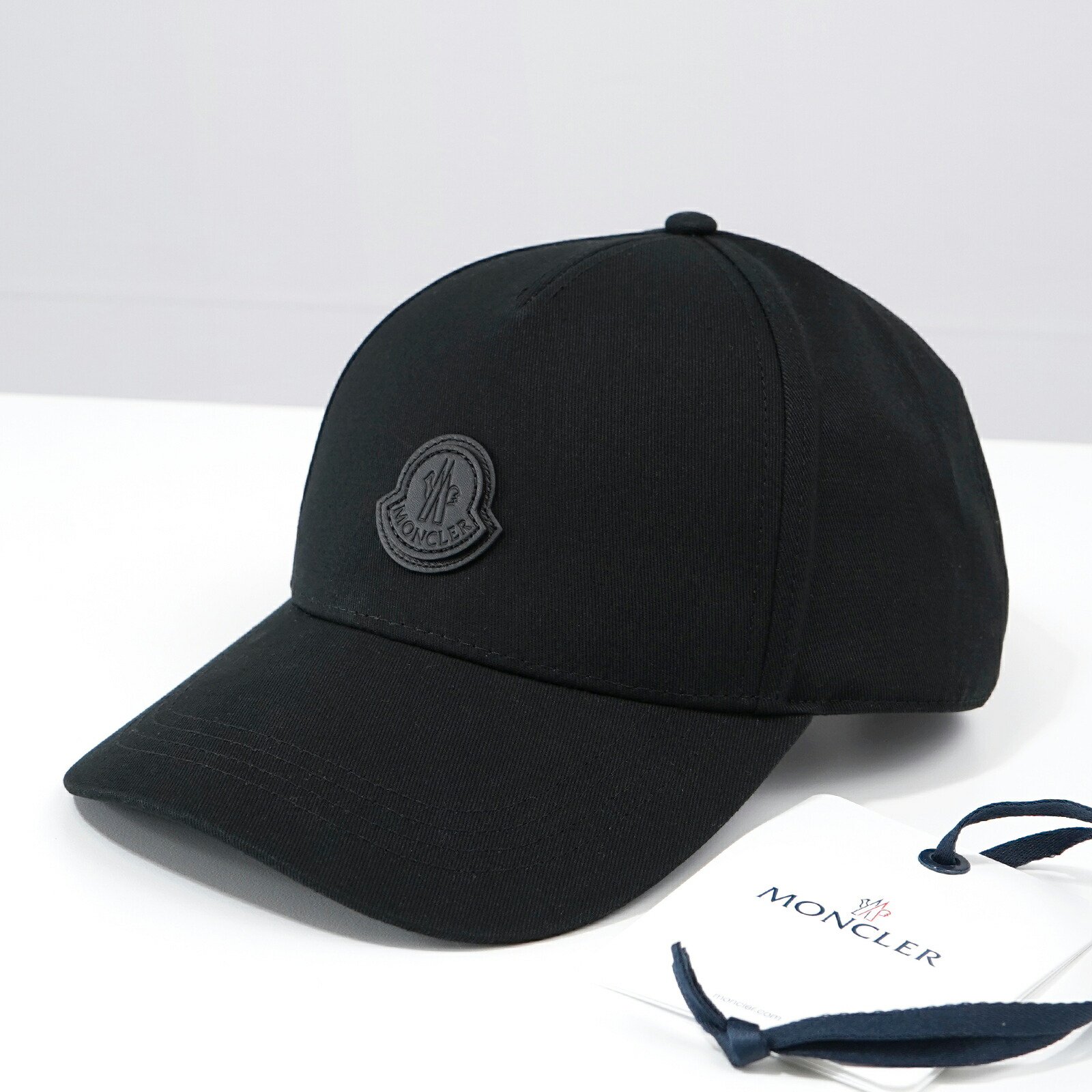 MONCLER黒の刺繍ロゴベースボールキャップ 21ss モンクレール MONCLER ベースボール キャップ BRANDED
