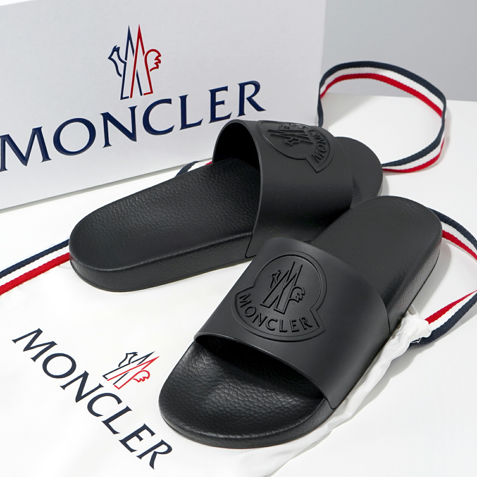 MONCLER モンクレール トリコロール サンダル 美品 モンクレール MONCLER MONCLER BASILE トリコロール サンダル