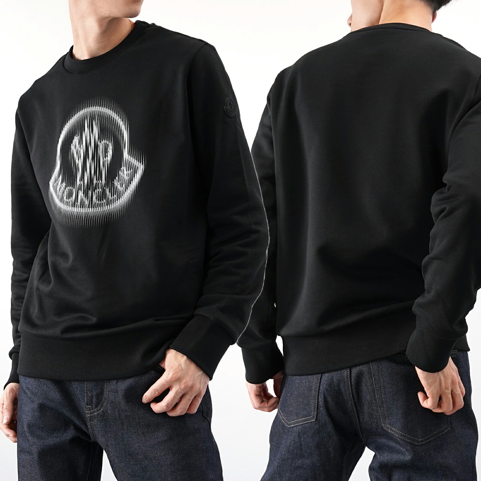 MONCLER 黒 スウェット トレーナー MONCLER モンクレール スウェット トレーナー ブラック M - メルカリ