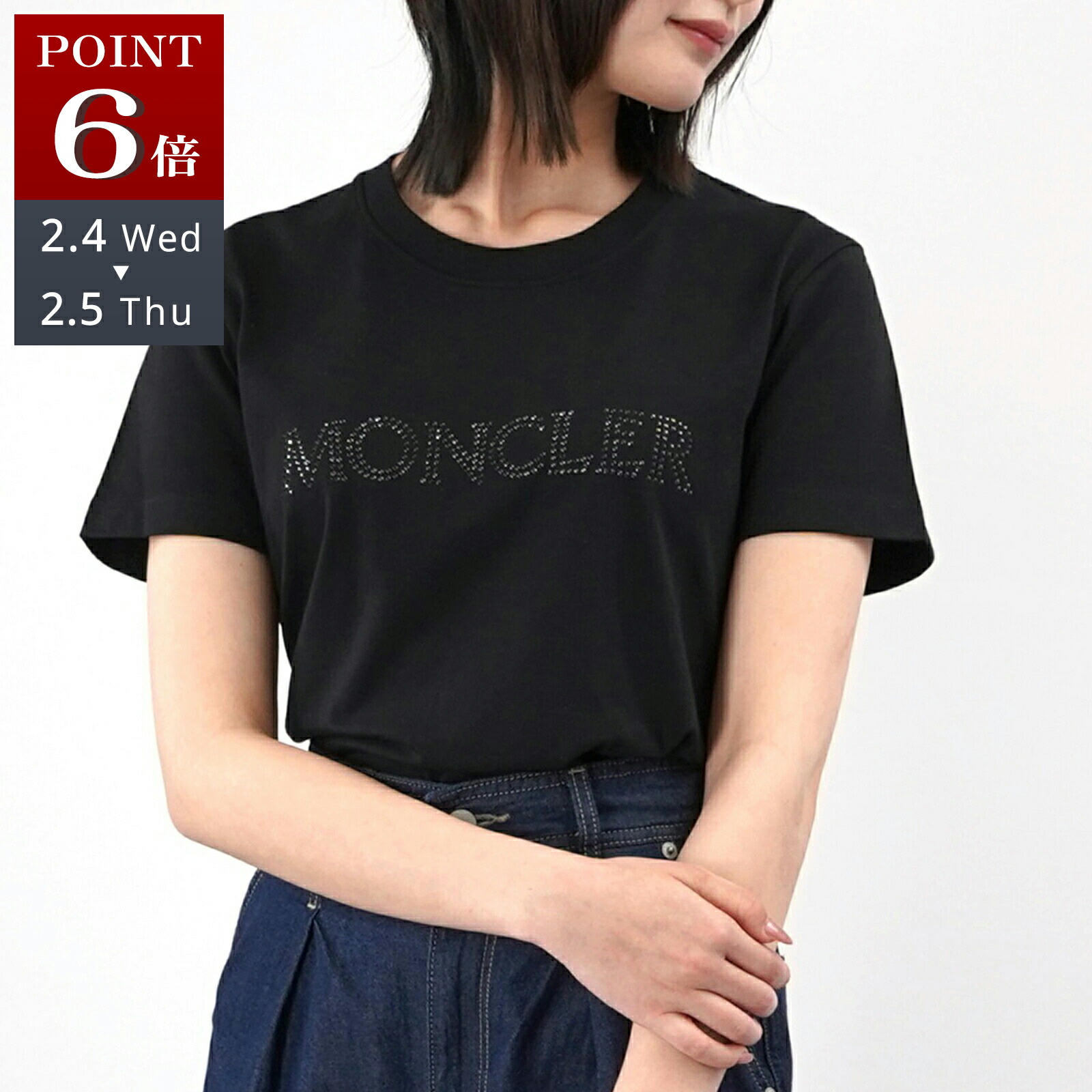 楽天市場】モンクレール Tシャツ 半袖 レディース トップス ビッグロゴ