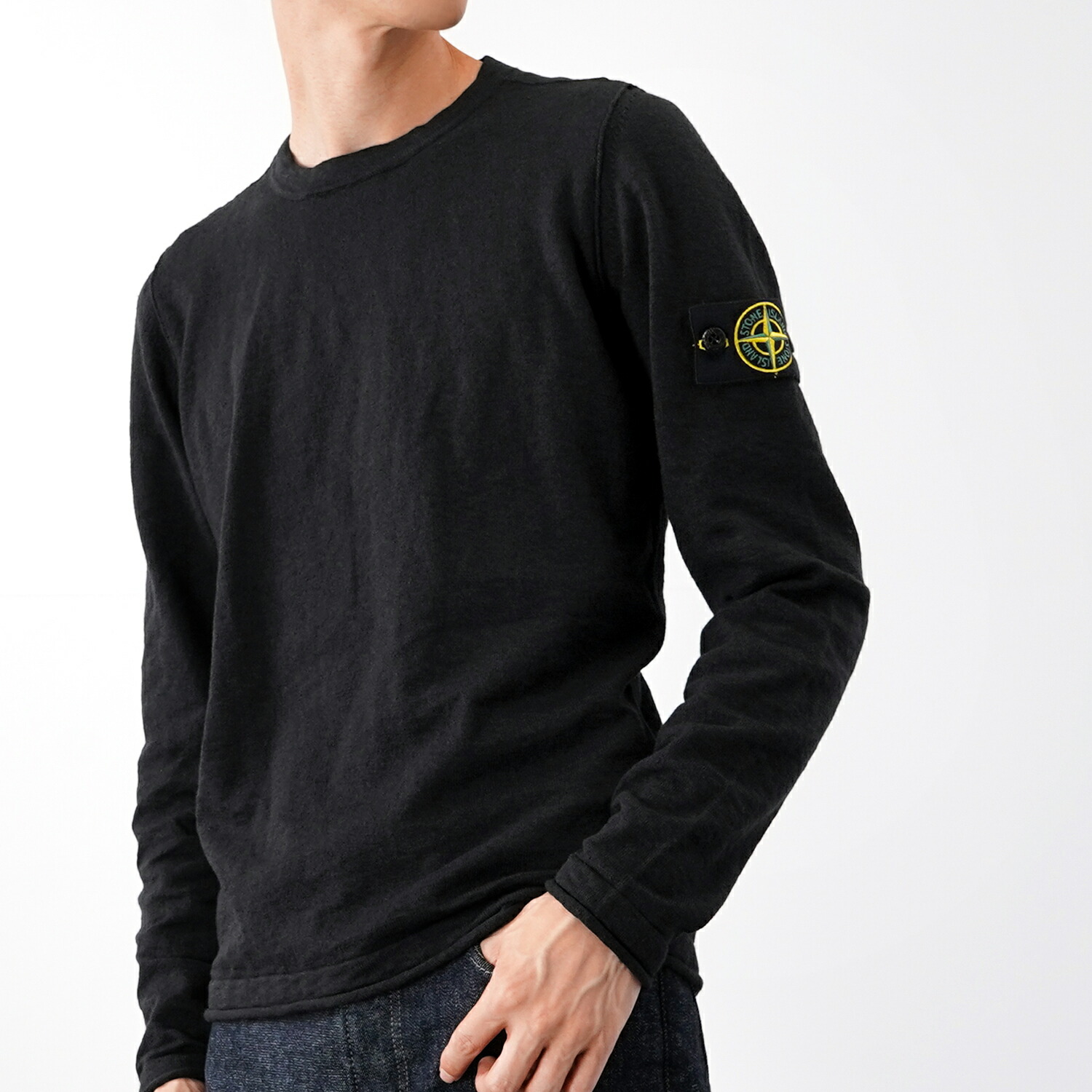STONE 21ss ストーンアイランド ロゴパッチ　長袖　シャツ 楽天市場】STONE ISLAND ストーンアイランド Crewneck