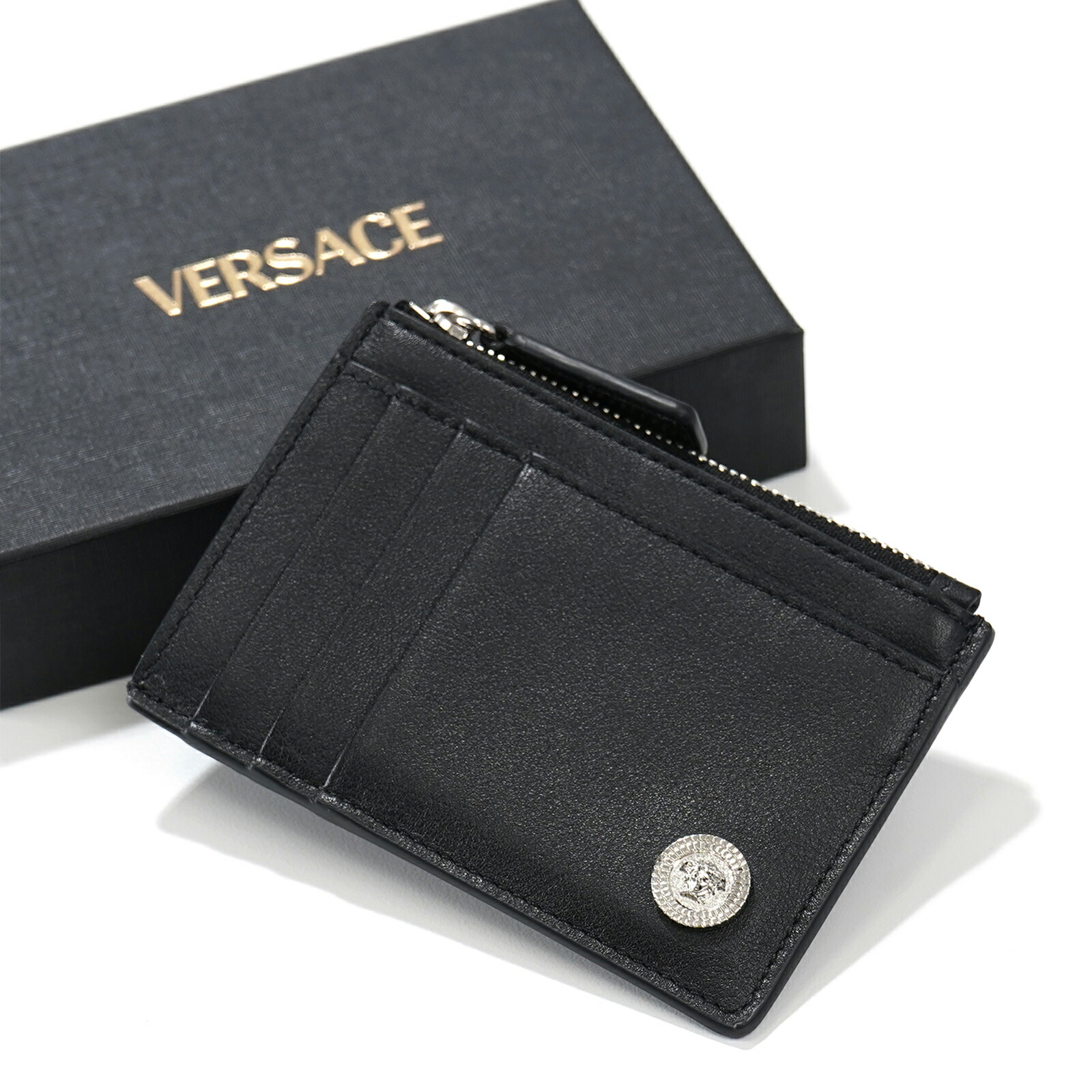 直営店☆VERSACE☆SALE!メドゥーサコインケース付きスマホケース 楽天市場】ヴェルサーチ カードケース コインケース メンズ