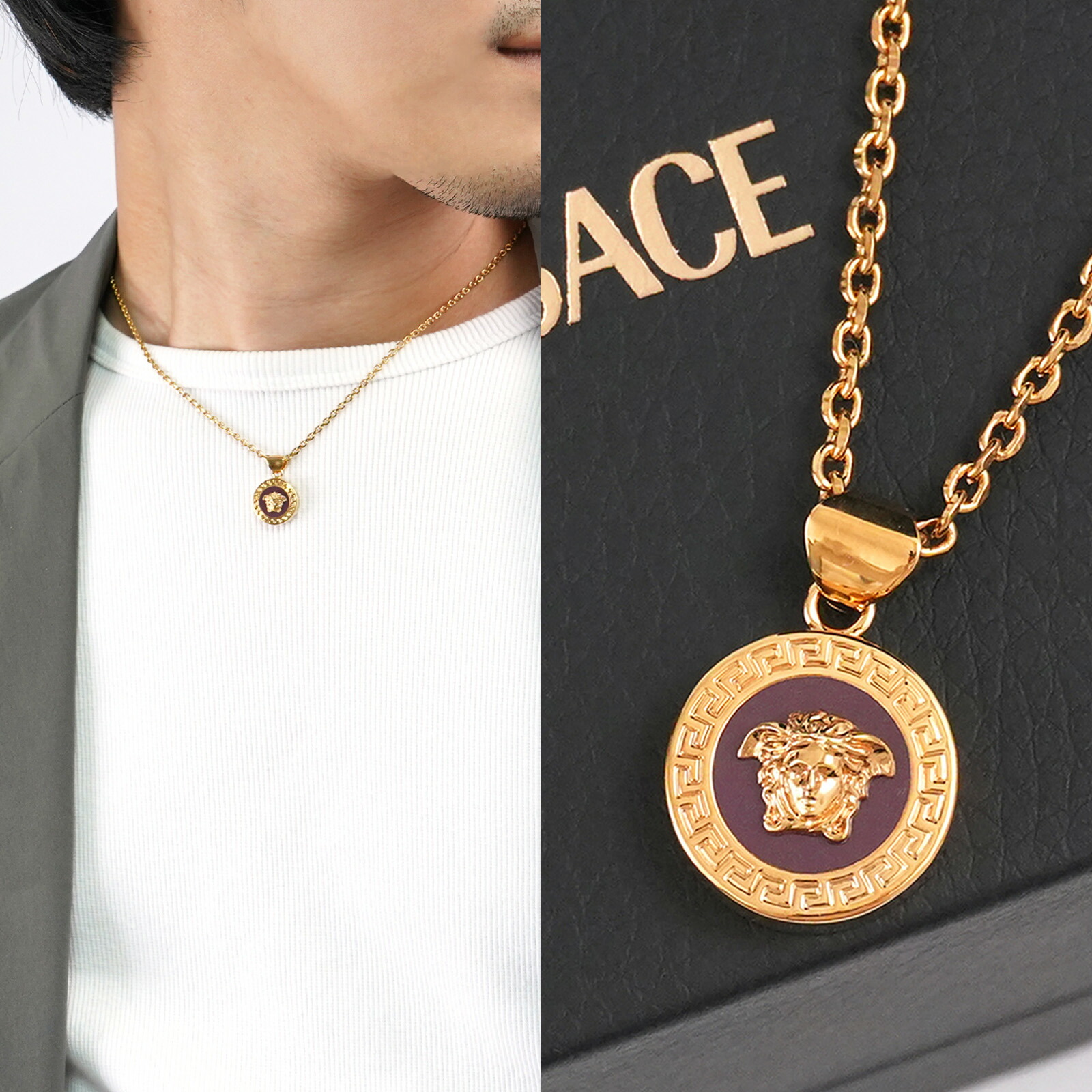 楽天市場】VERSACE ヴェルサーチ ネックレス DG16949 DJMT メンズ