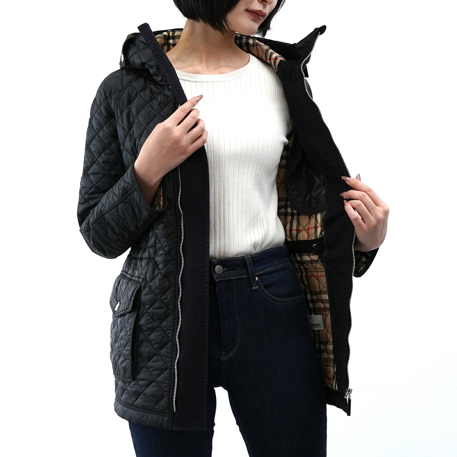 楽天市場】BURBERRY バーバリー ダウンジャケット ダウンコート ロング