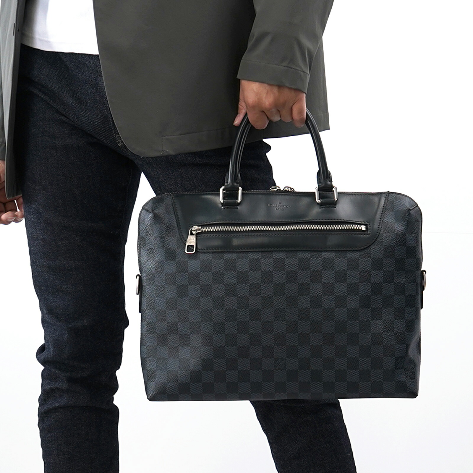 【美品】Louis Vuitton ルイヴィトン ダミエ LV 商行為御徒面子 御徒面子 N41589 メンズ 成人男性 一般受け おすすめ 差し上げ物 ロゴタイプ【中古】
