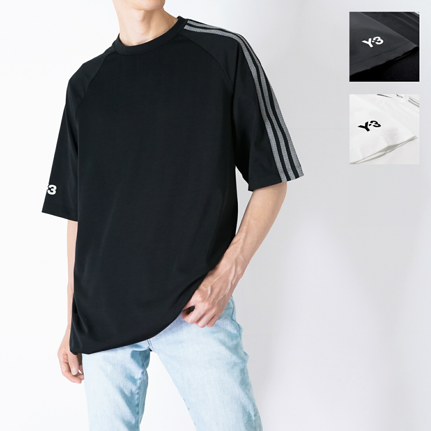 【関税込み】Y-3 ブラック メッシュ ストライプ 長袖Tシャツ 楽天市場】Y-3 ワイスリー 3ストライプス オーバーサイズ ロゴ