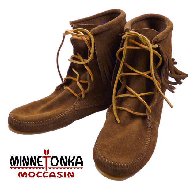 ミネトンカ MINNETONKA アンクルハイフリンジスエードブーツ|アースマーケット