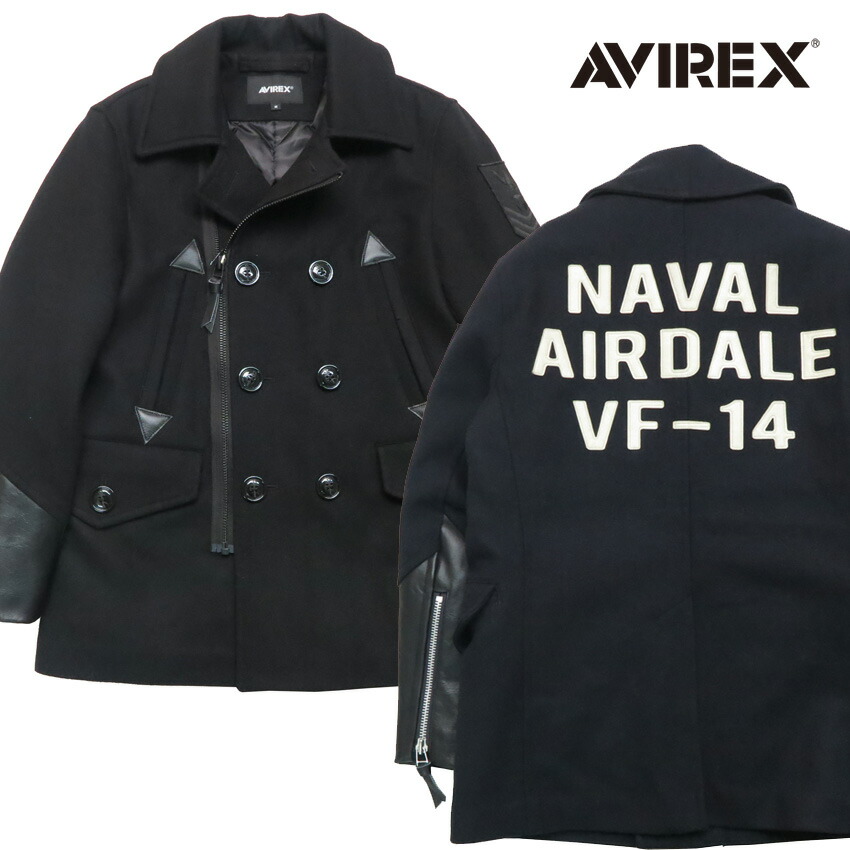 楽天市場】新品 22FW AVIREX Pコート 【サイズ：M】 ネイビー 6122143