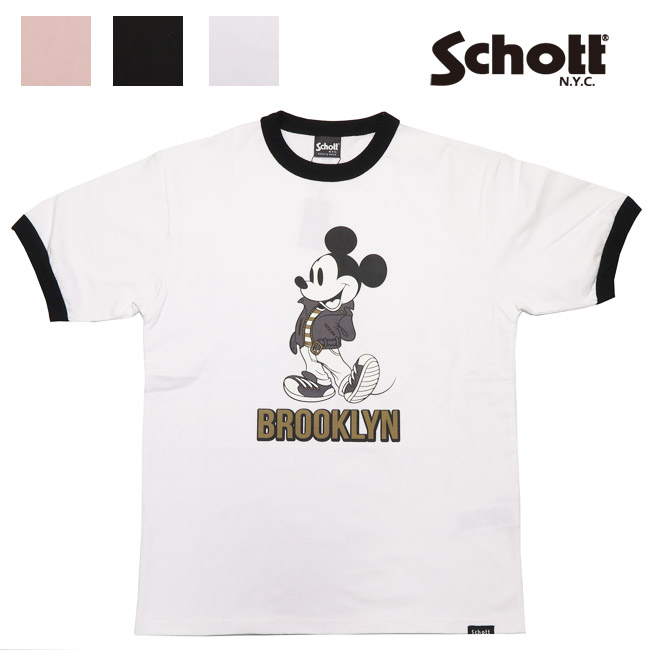 楽天市場 ショット Schott Disney コラボ 半袖 Tシャツ Brooklyn ミッキーマウス ディズニー アースマーケット