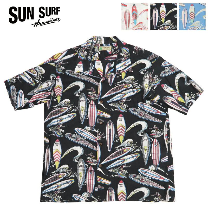 楽天市場】サンサーフ SUN SURF 半袖 レーヨン壁縮緬 ハワイアン