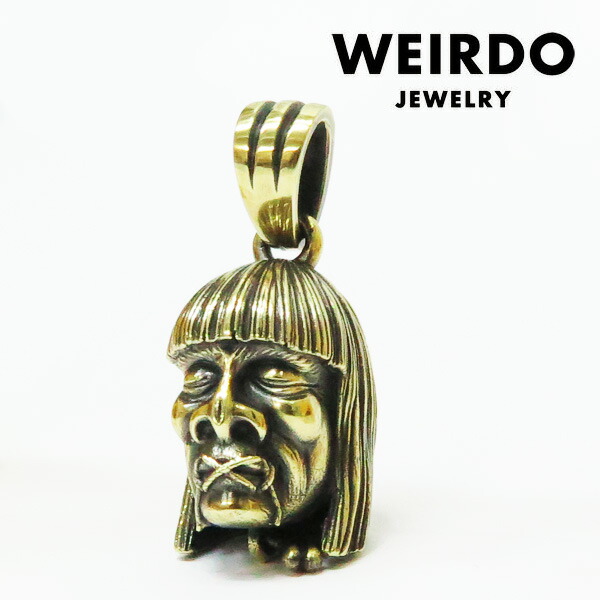 【楽天市場】WEIRDO JEWERLY ウィアード ジュエリー DRUNKER HEAD ブラス ペンダントトップ 真鍮 ドランカーヘッド GLAD  HAND グラッドハンド WP-007 : アースマーケット