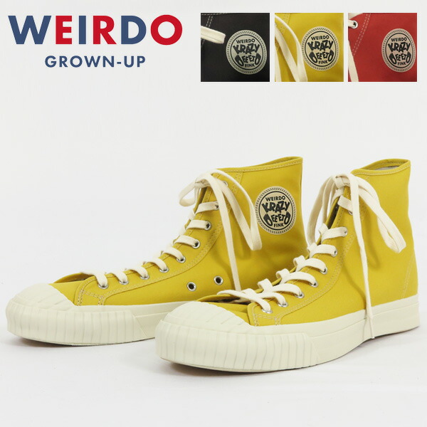 WEIRDO ウィアード ハイカット スニーカー KRAZY FEET GLAD HAND グラッドハンド WRD-21-SS-G13|アースマーケット