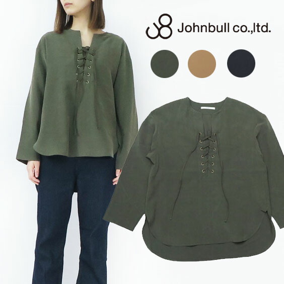 JOHNBULL ジョンブル レディース レースアップ ブラウス AS022|アースマーケット