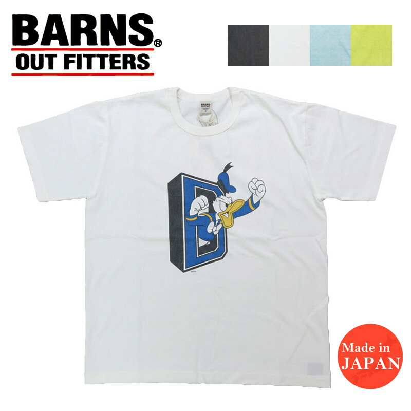 ジョージバーンズ BARNS 半袖 熱電子管 刷り上げる ティーシャツ Donald Duck  BR-25255