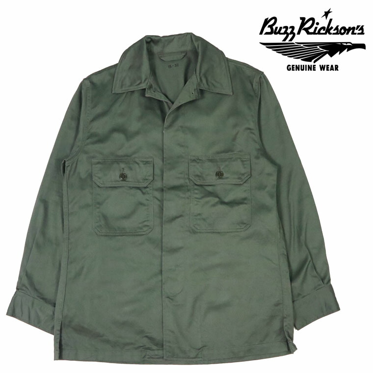 バズリクソンズ Buzz Rickson's コットンサテン ミリタリー ユーティリティ シャツ 長袖 BR29658 【2026年春夏新作】｜アースマーケット