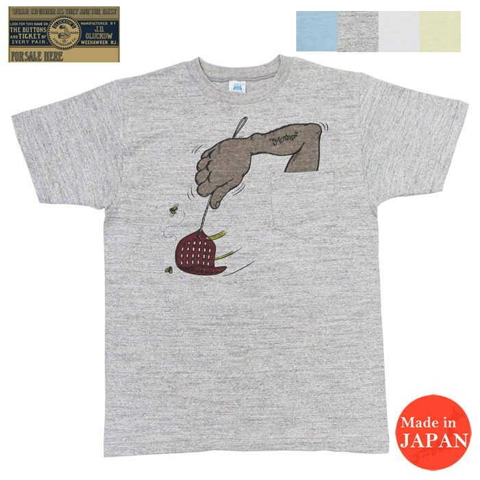 John Gluckow ジョングラッコー by WAREHOUSE 御召しもの住み家 JG-CS07 刷り上げる 半袖 ティーシャツ Arm インチ the Pocket影ぼうし間借り人 置き目ゲージ編み
