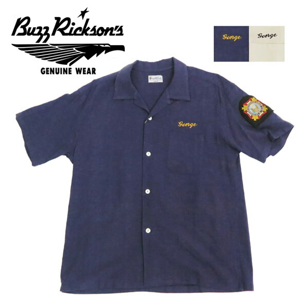 BUZZ RICKSON'Sバズリクソンズ シャンブレーシャツ半袖ステンシルL BUZZ RICKSON'S バズリクソンズ シャツ 半袖 メンズ レディース