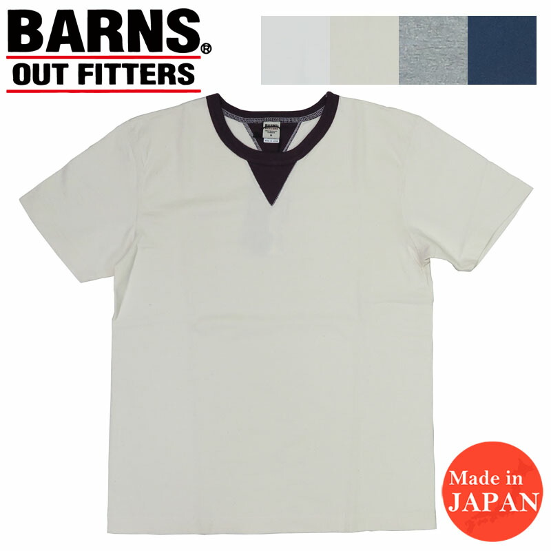 楽天市場】バーンズ BARNS STANDARD COZUN キーネック 半袖 Tシャツ