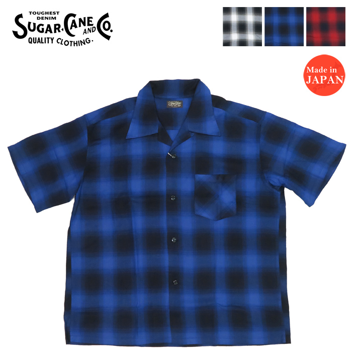 SUGAR CANE / シュガーケーン　レーヨンシャツ　Ｍ　ネイビー 楽天市場】シュガーケーン 長袖シャツ SC29396 絣調 インディゴ