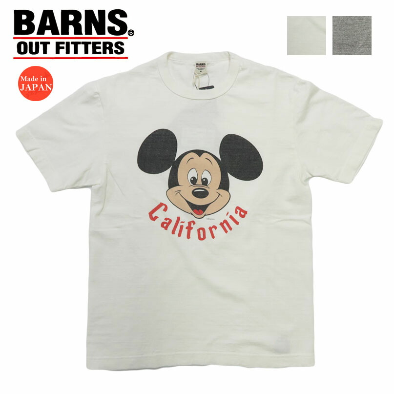楽天市場】バーンズ BARNS 吊り編み 半袖Tシャツ ミッキーマウス