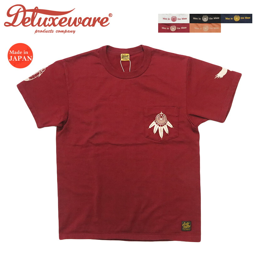 デラックスウェア DELUXEWARE 半袖 Ｔシャツ NATIVE MAZE 厚手 10.5oz吊天竺 ユニオンスペシャル SDTS-2602【2026年春夏新作】