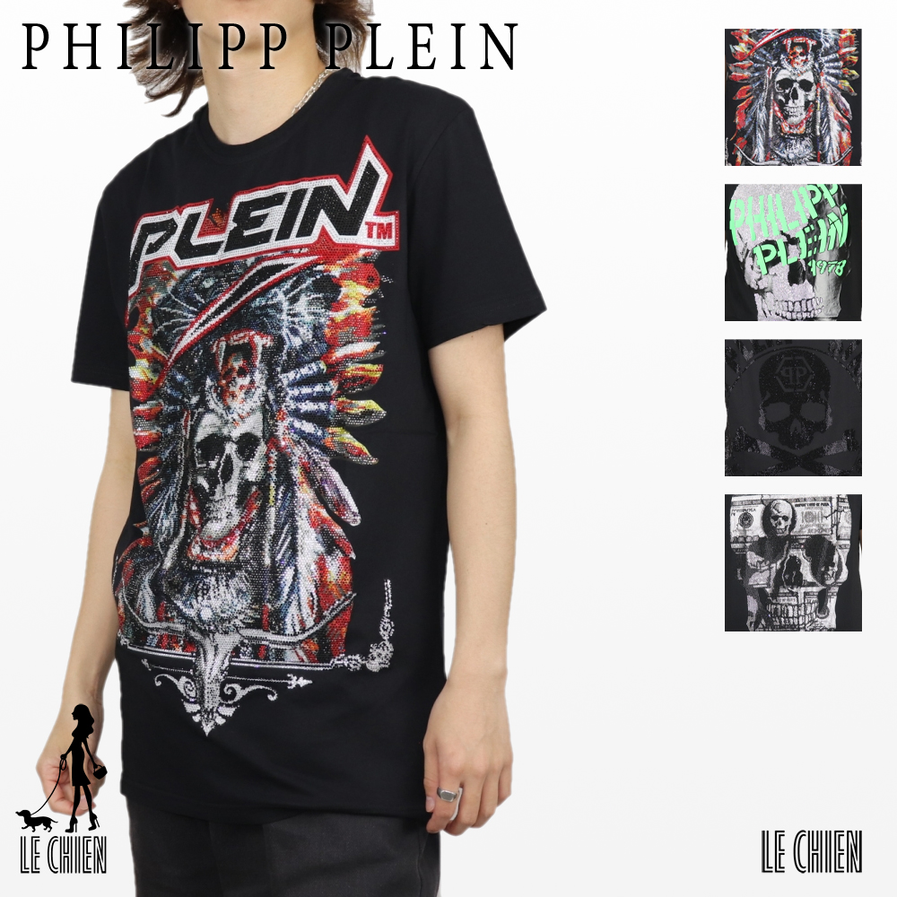 新品/PHILIPP PLEIN/フィリッププレイン/スカルTシャツ-