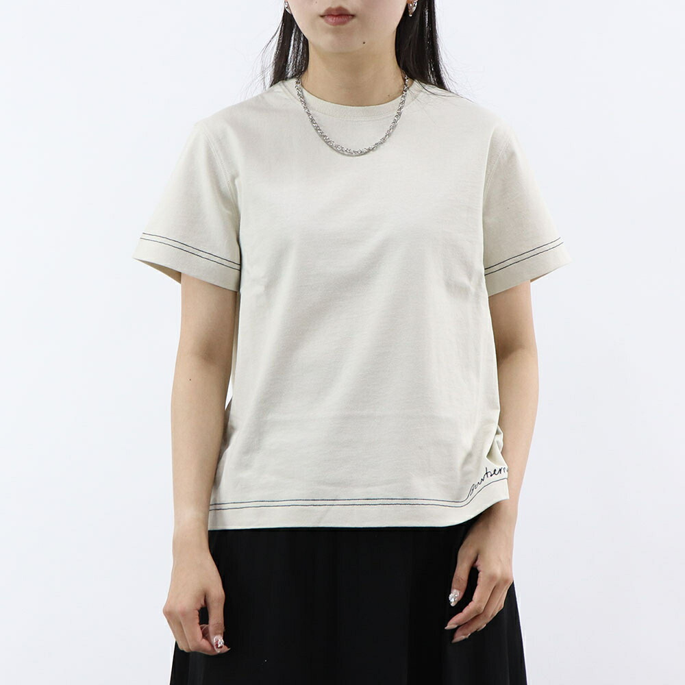 【新品】バーバリー BURBERRY トップス Tシャツ・カットソー レディース ホワイト 半袖Tシャツ ストライプ 半袖 8094283