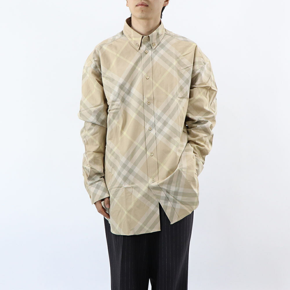 【新品】バーバリー BURBERRY トップス シャツ メンズ ベージュ チェック柄 長袖シャツ 8082194 45,540円