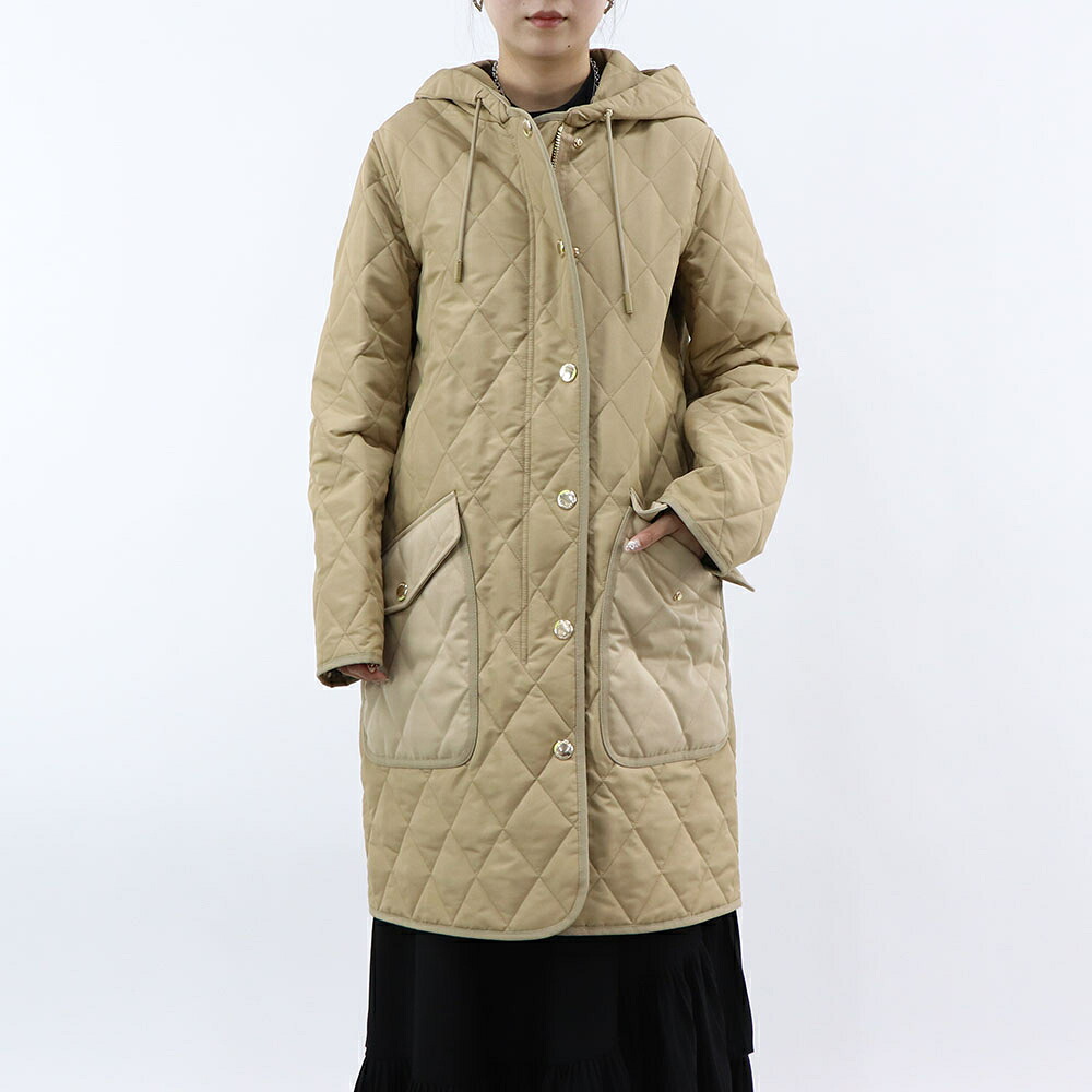 【新品】バーバリー BURBERRY アウター コート レディース ベージュ ロングコート チェック柄 8096352